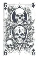 So like the reaper his scythe skulls a black widow and I wanna work in the cards 7 of spades and 2 of diamonds pair in t tattoo design idea