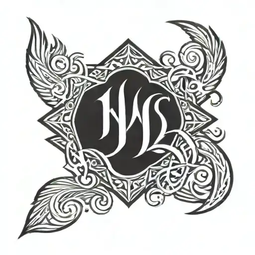 tribal logo from WWEs bloodline with spa francochamps tattoo design idea