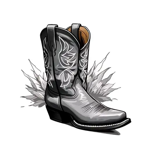 Cowboy Boot tattoo design idea