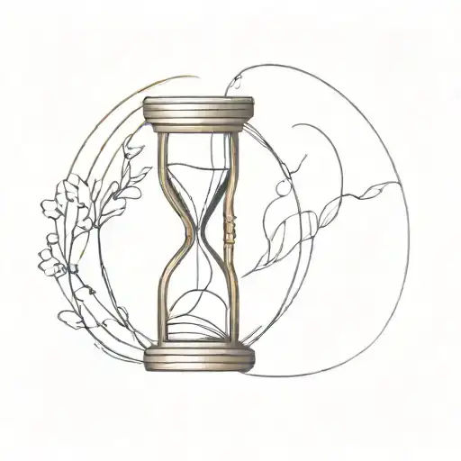 a simple hourglass tattoo design idea