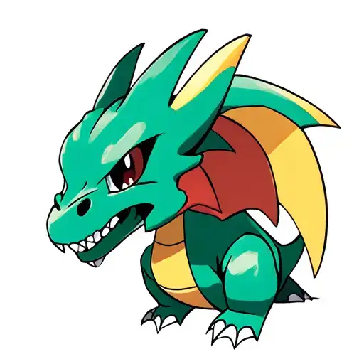 skull charizard pokémon tattoo design idea