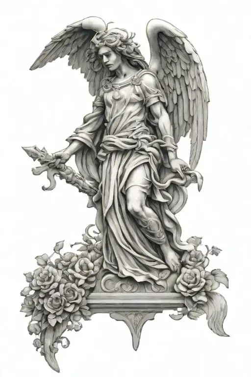 Arch Angel Gabriel tattoo design idea