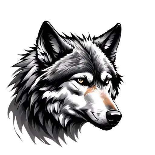 wolf arrow storm tattoo design idea