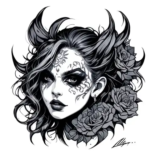 baddie tattoo design idea