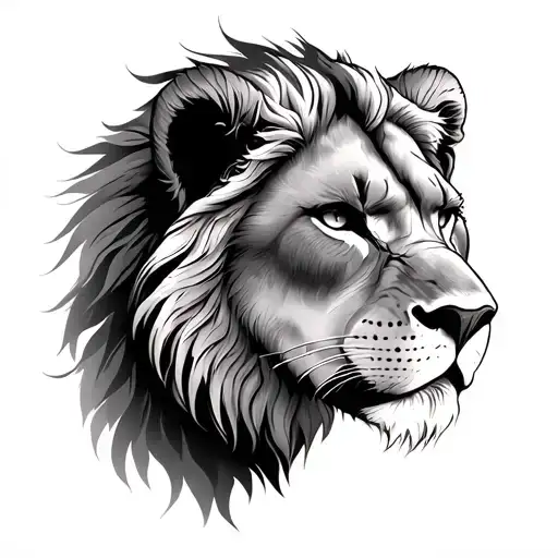 Christian Lion tattoo design idea