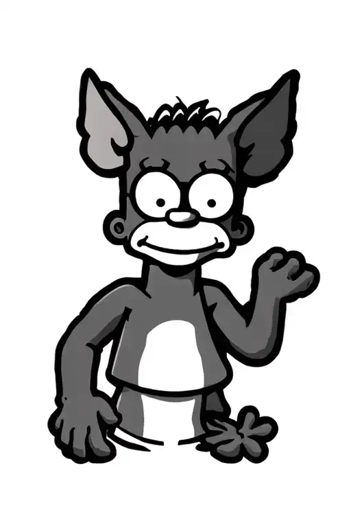 90s themed tattoo with Bart Simpson Homer Simpson ed Edd n eddy tom and Jerry Scooby Doo Johnny bravo bender and fry  tattoo design idea