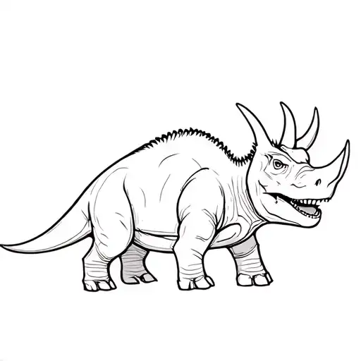triceratops tattoo design idea