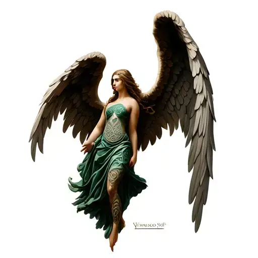 Celtic Angel tattoo design idea