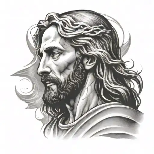 Jesus face tattoo tattoo design idea