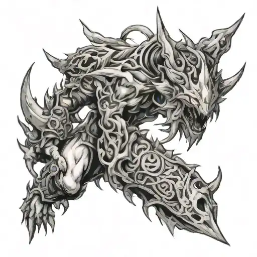 final fantasy video game summons tattoo design idea