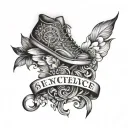 sentence(miracles under your feet) tattoo design idea