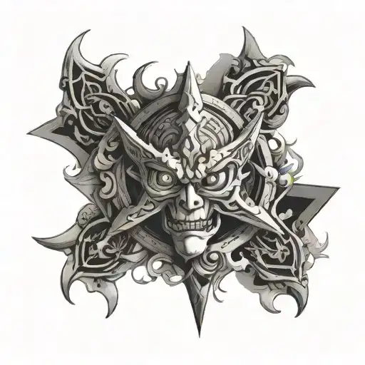 Yu gi oh Exodia cards mixed among other tattoo design idea