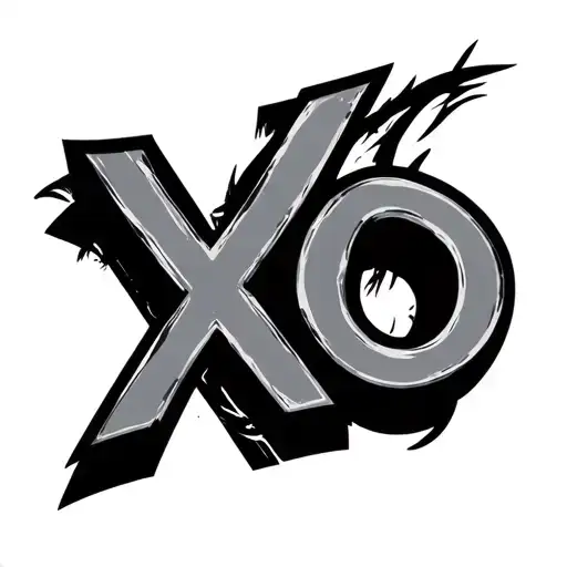 the weeknd XO logo incorporated into the design tattoo design idea