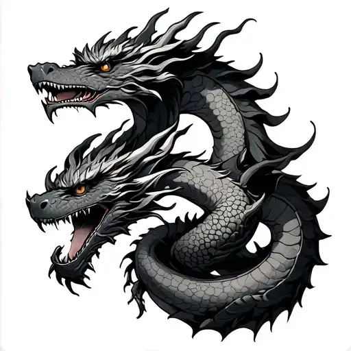 dragon wrapped evenly tattoo design idea
