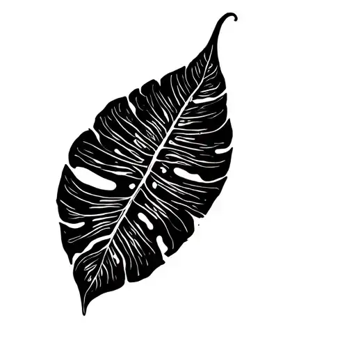 Philodendron Leaf tattoo design idea