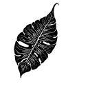 Philodendron Leaf tattoo design idea