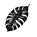 Philodendron Leaf tattoo design idea