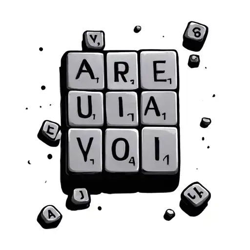 Scrabble Tile tattoo design idea