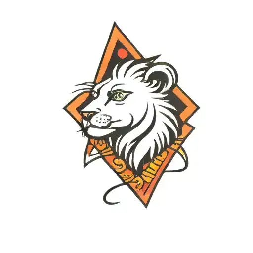 lion goat power ranger tattoo design idea