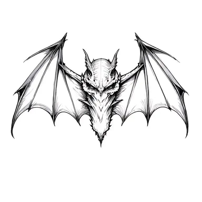 Bat Collarbone tattoo design idea