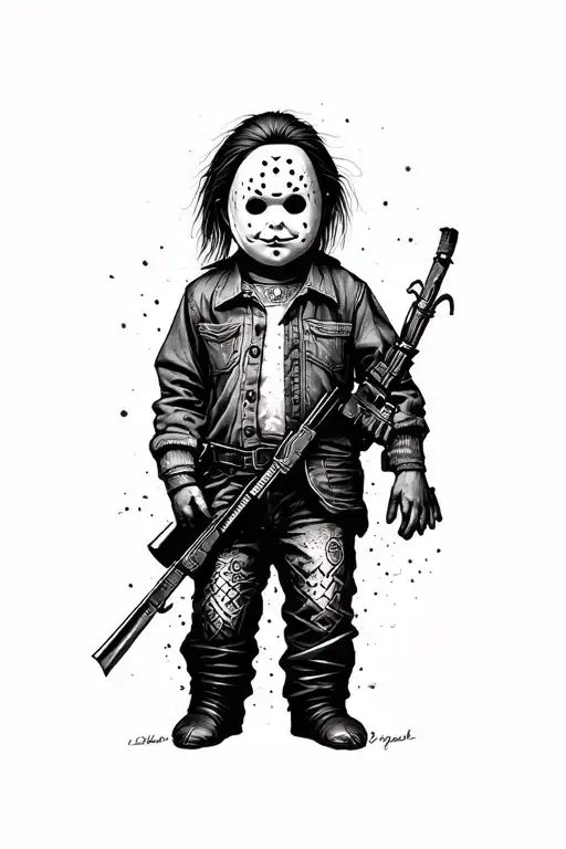 chucky, Michael Myers, Jason Voorhees tattoo design idea