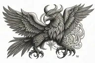 blood eagle Viking runes tattoo design idea
