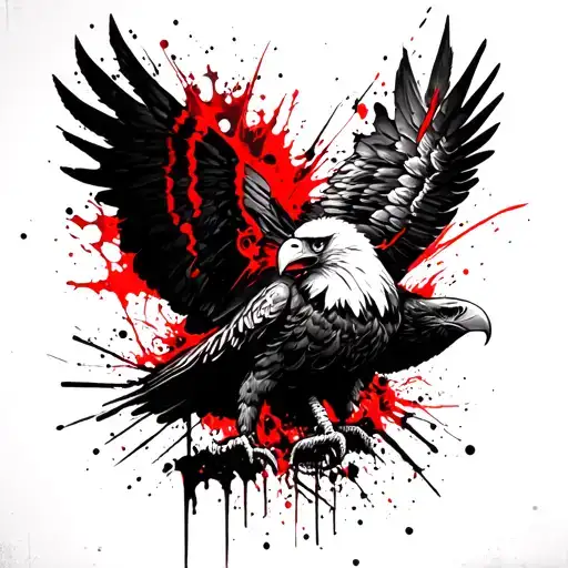 a trash polka eagle tattoo tattoo design idea
