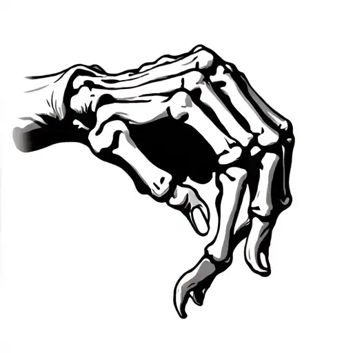 A tattoo that says God for life and below your fist have a skeleton hand tattoo design idea