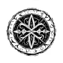 Exactly 11 runes, spaced evenly.  Ancient, Serious, Desperate, Dangerous tattoo design idea