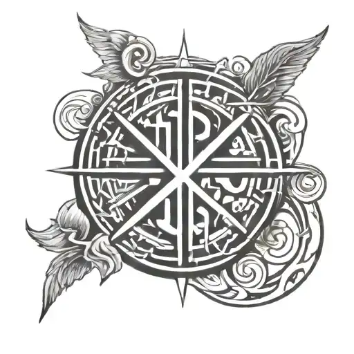 NEDA symbol with "i survived" surrounding it  tattoo design idea