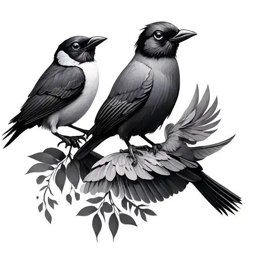 3 Bird tattoo design idea