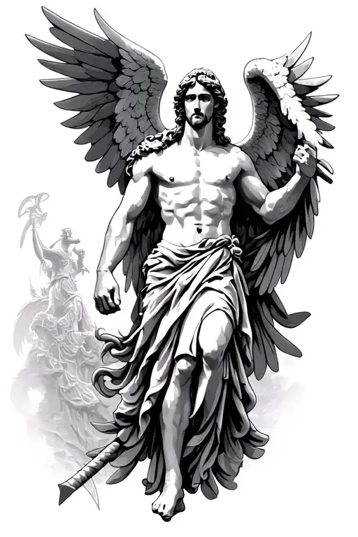 st michael archangel tattoo design idea