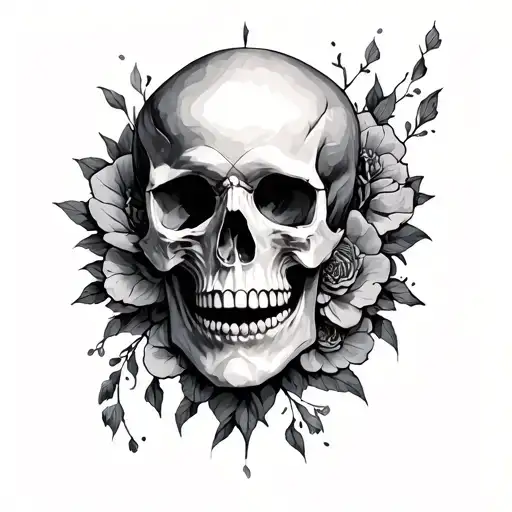 Impermanence and Skulls tattoo design idea