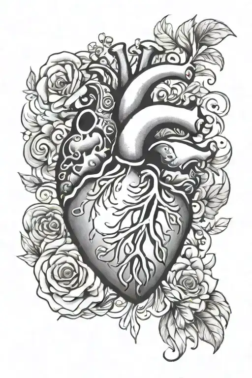heart mind soul tattoo design idea