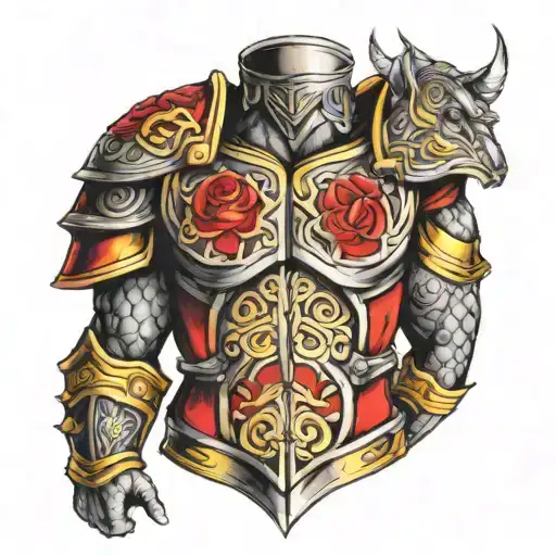 chest and shoulder armor of god tattoo tattoo design idea