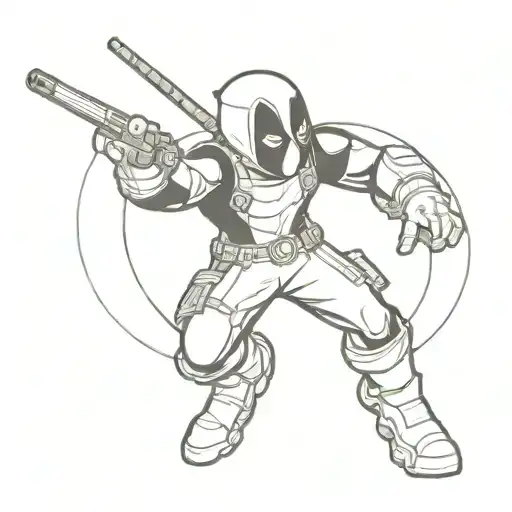 deadpool shot mickey mouse tattoo design idea