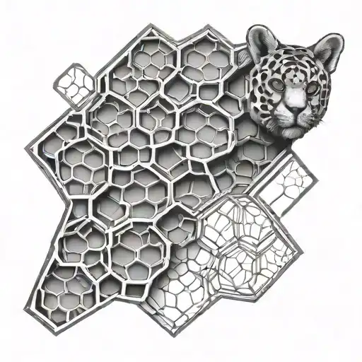 ted lasso, honeycomb pattern tattoo design idea