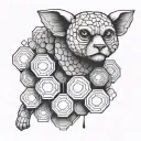 ted lasso, honeycomb pattern tattoo design idea