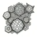 ted lasso, honeycomb pattern tattoo design idea