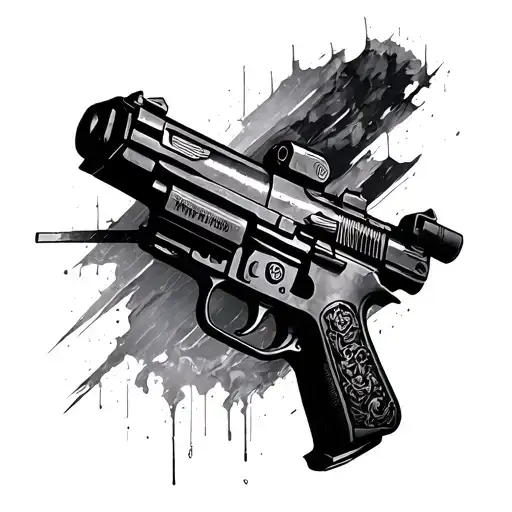 "the last word" gun from Destiny the game tattoo design idea