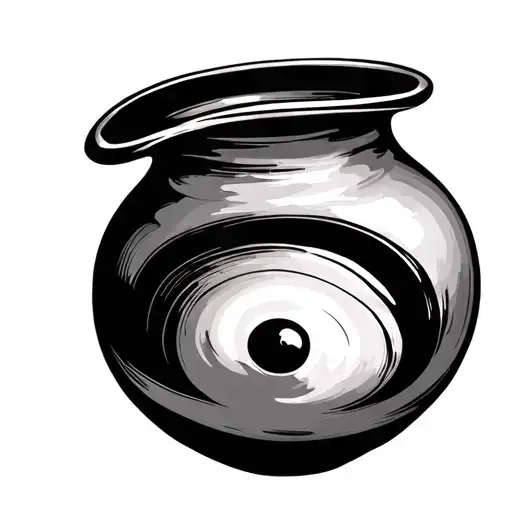 The A vase upside down tattoo design idea