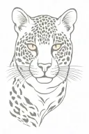leopard print/ leopard cat being fierce tattoo design idea