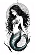 Mermaid tattoo design idea