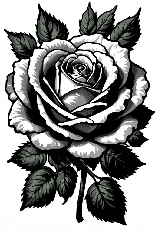 Irish Rose tattoo design idea