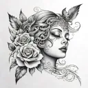 silence tattoo design idea