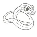 snake with big eyes tattoo design idea