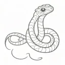 snake with big eyes tattoo design idea