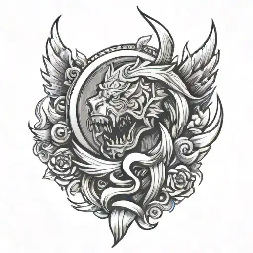UNDEFEATED, STRENGTH, tattoo design idea
