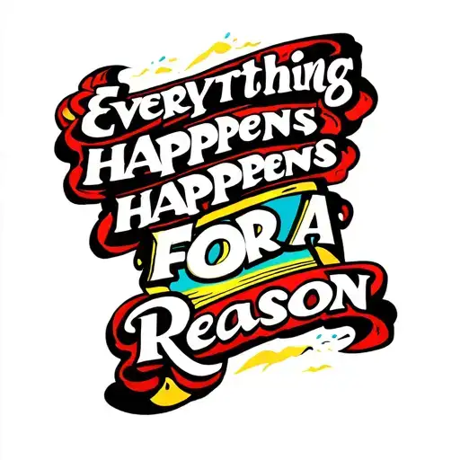 everything happens for a reason tattoo design idea