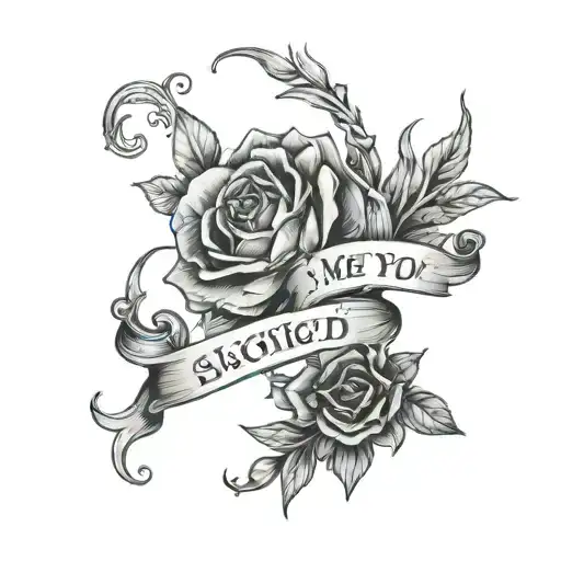 Phrase "having met you is related to something sacred" tattoo design idea